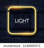 shining neon square banner.... | Shutterstock .eps vector #2130009371