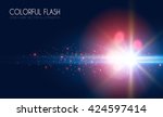 futuristic light effect.... | Shutterstock .eps vector #424597414