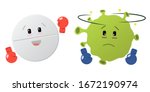 pill and virus in the ring.... | Shutterstock .eps vector #1672190974