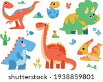 clipart set of cute colored... | Shutterstock .eps vector #1938859801