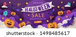 halloween sale promotion banner ... | Shutterstock .eps vector #1498485617