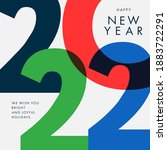 creative concept of 2022 happy... | Shutterstock .eps vector #1883722291