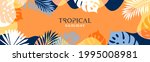 summer background with tropical ... | Shutterstock .eps vector #1995008981