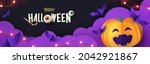 halloween promotion horizontal... | Shutterstock .eps vector #2042921867