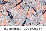 floral seamless pattern  split... | Shutterstock .eps vector #1075936367