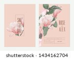 floral wedding invitation card... | Shutterstock .eps vector #1434162704