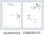 minimalist wedding invitation... | Shutterstock .eps vector #1538295137