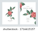 floral wedding invitation card... | Shutterstock .eps vector #1716615157