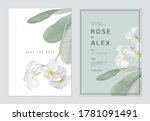 floral wedding invitation card... | Shutterstock .eps vector #1781091491