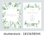 floral wedding invitation card... | Shutterstock .eps vector #1815658544