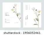 minimalist floral wedding... | Shutterstock .eps vector #1906052461
