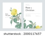floral wedding invitation card... | Shutterstock .eps vector #2000117657