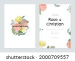 floral wedding invitation card... | Shutterstock .eps vector #2000709557