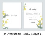 floral wedding invitation card... | Shutterstock .eps vector #2067728351