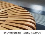 Modern Curved Wooden Bench At...