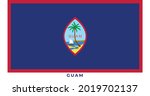 The national flag of Guam. Vector illustration of Guam, Vector of Guam flag.