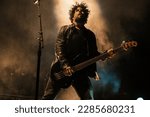 Small photo of Leeds, United Kingdom, 23rd March 2023, Bassist Tobin Esperance from Papa Roach perform live at first direct arena leeds uk.