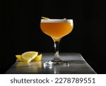 Amaretto sour Cocktail drink poster