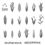 corn icons. vector illustration ... | Shutterstock .eps vector #485399944