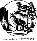cute black and white fox.... | Shutterstock .eps vector #1770765974