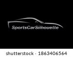 Silhouette Of Sports Car  ...