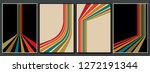 vintage color backgrounds set... | Shutterstock .eps vector #1272191344
