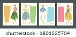 1950s women fashion style... | Shutterstock .eps vector #1801325704