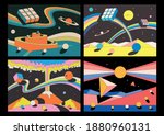 psychedelic abstract space... | Shutterstock .eps vector #1880960131