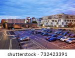 Elevated View Of Car Park In...