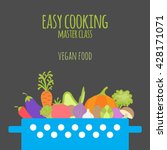 easy cooking master class.... | Shutterstock .eps vector #428171071