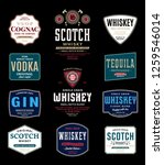 alcoholic drinks labels and... | Shutterstock .eps vector #1259546014