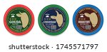 vector cheese round labels and... | Shutterstock .eps vector #1745571797