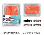 vector rainbow trout packaging... | Shutterstock .eps vector #2044417421