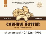 vector cashew butter label or...