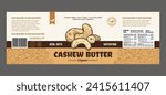 vector cashew butter label ...