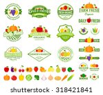 Set Of Fruit And Vegetables...