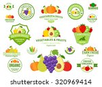 set of fruit and vegetables... | Shutterstock .eps vector #320969414