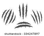 set of monster claws  hand... | Shutterstock .eps vector #334247897