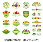 set of fruit and vegetables logo | Shutterstock .eps vector #369912824