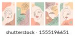 collection of covers for social ... | Shutterstock .eps vector #1555196651