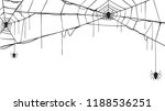 spooky spider web silhouette... | Shutterstock .eps vector #1188536251