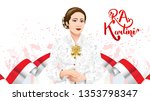 kartini day  r a kartini the... | Shutterstock .eps vector #1353798347