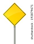 road sign   yellow square on... | Shutterstock .eps vector #192879671