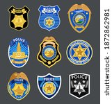 police badges set vector.... | Shutterstock .eps vector #1872862981