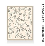 boho women faces  abstract... | Shutterstock .eps vector #1959190321