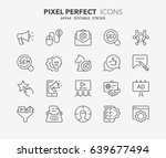 thin line icons set of... | Shutterstock .eps vector #639677494