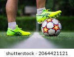 Small photo of Thailand - October 2021; Asics sport present the new "Ultrezza 2 AI". This football boots is design as signature shoe for "Andres Iniesta", a world class legend midfielder player. Close-up.