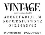 vintage decorative font  ... | Shutterstock .eps vector #1932094394