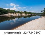 View of a calm and beautiful lake close to the Praia da Lua (Moon Beach) - Manaus, Amazonas, Brazil