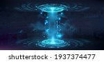 hi tech circle futuristic 3d... | Shutterstock .eps vector #1937374477